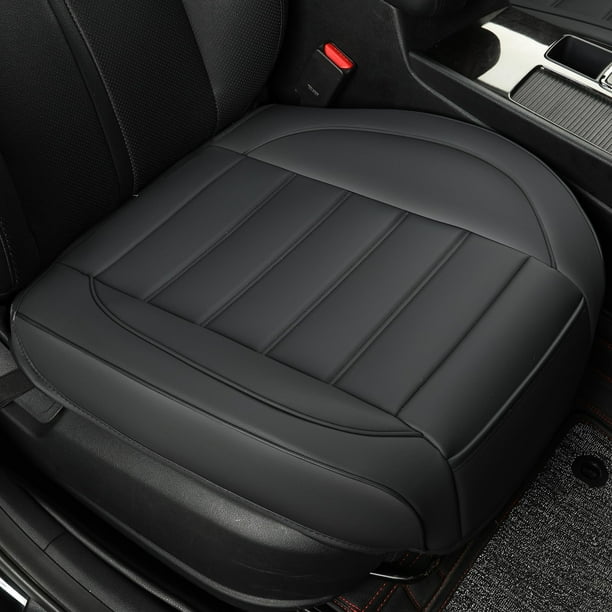 Cubierta para Asiento de Coche Vankerful con Base de Cuero Impermeable Negra