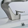 thumbnail image 5 of CES Bathroom Sink Waterfall Faucet, Modern Waterfall Bathroom Faucet Single Hole Vanity Sink Faucet Single Handle Hot and Cold Basin Mixer Tap with 2 Hoses (Brushed Nickel), 5 of 8