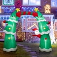 thumbnail image 1 of Costway 11FT Inflatable Christmas Tree Arch Party Decoration with Santa Claus LED Lights, 1 of 10