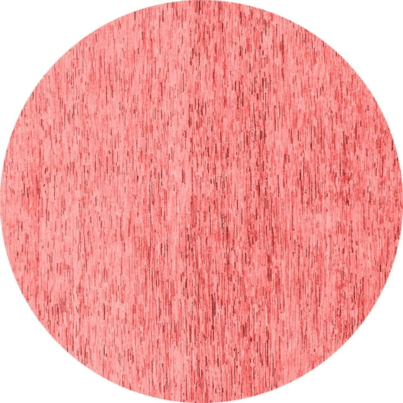 Ahgly Company Indoor Round Abstract Red Modern Area Rugs, 7' Round