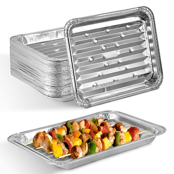 Sartén desechable de papel de aluminio para asar Stock Your Home (paquete de 10)