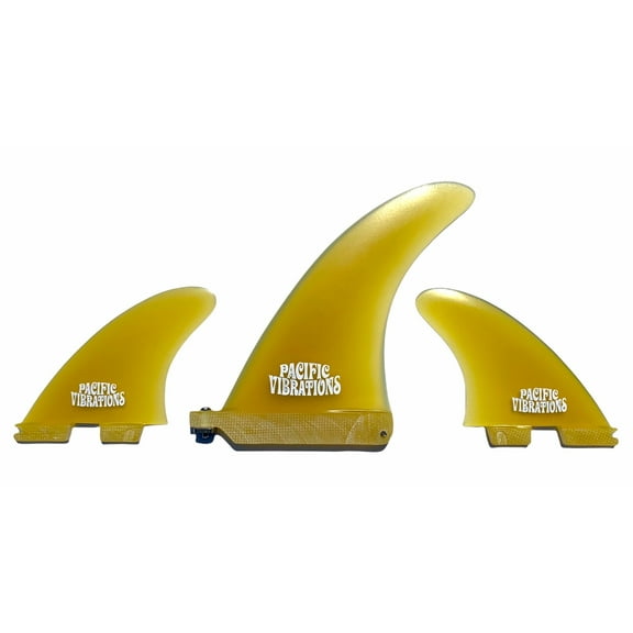 Pacific Vibrations 2 1 Longboard surfboard Fins 7” Center 4.2” Sides Fcs2