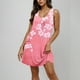 thumbnail image 2 of Vestido Corto de Verano Casual de Moda Impreso Cuello Redondo Bolsillo sin Mangas de las Mujeres, Vestido Casual para Diario, 2 of 9