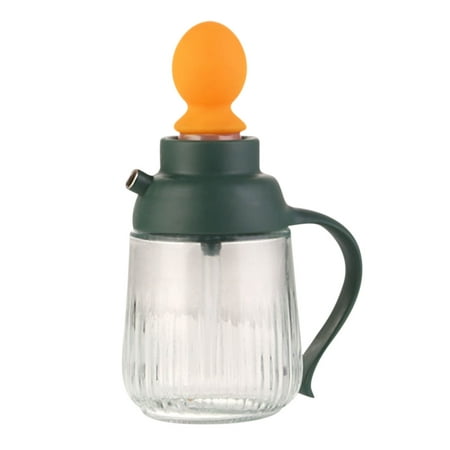

Kitchen Oil Dispenser Bottle 3 in 1 Wide Opening Seasoning Container with Silicone Brush Glass Condiment Bottles for Kitchen Cooking Baking Airfryer Basting