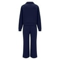 thumbnail image 5 of Prolriy Sweatsuits Women 2 Piece Outfit Womens 2 Piece Outfits Half Zip Hoodie Sweatsuit Sets Oversized Sweatshirt Baggy Fall Fashion Sweatpants Two Piece Sets for Women Navy L, 5 of 5