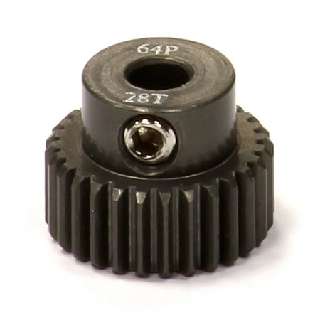- Integy RC Toy Model Hop-ups C24273 Billet Machined Hard Anodized Aluminum 64 Pitch Pinion 28 Teeth for 0.125 Shaft