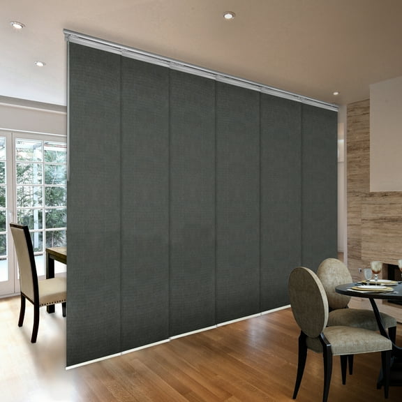 Domovina 6 Panel Track Vertical Blinds, Adjustable 70-130"W x 91.4"H - Adelaide
