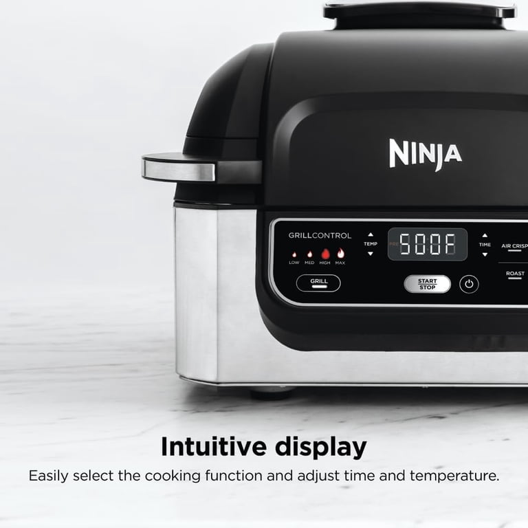 Restored Ninja AG300 Foodi 4-in-1 Indoor Grill with 4-Qt Air Fryer