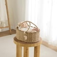 thumbnail image 4 of Diaper Caddy Organizer Seagrass Nursery Basket with Divider for Baby Essentials, 4 of 8