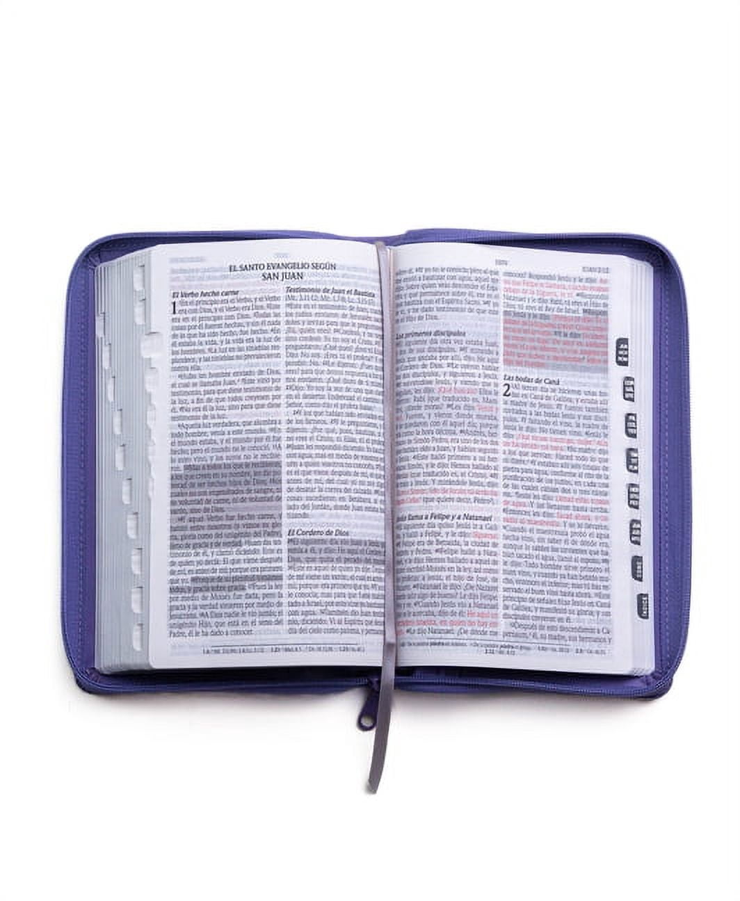 Santa Biblia de Promesas Reina-Valera 1960 / Tamao Manual / Letra Grande / Piel Especial Con ndice Y Cierre / Lavanda , (Hardcover)