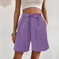 thumbnail image 2 of Women's Active Shorts Summer Lightweight Design Casual Wide Leg Crop Pants With Drawstring, 2 of 3