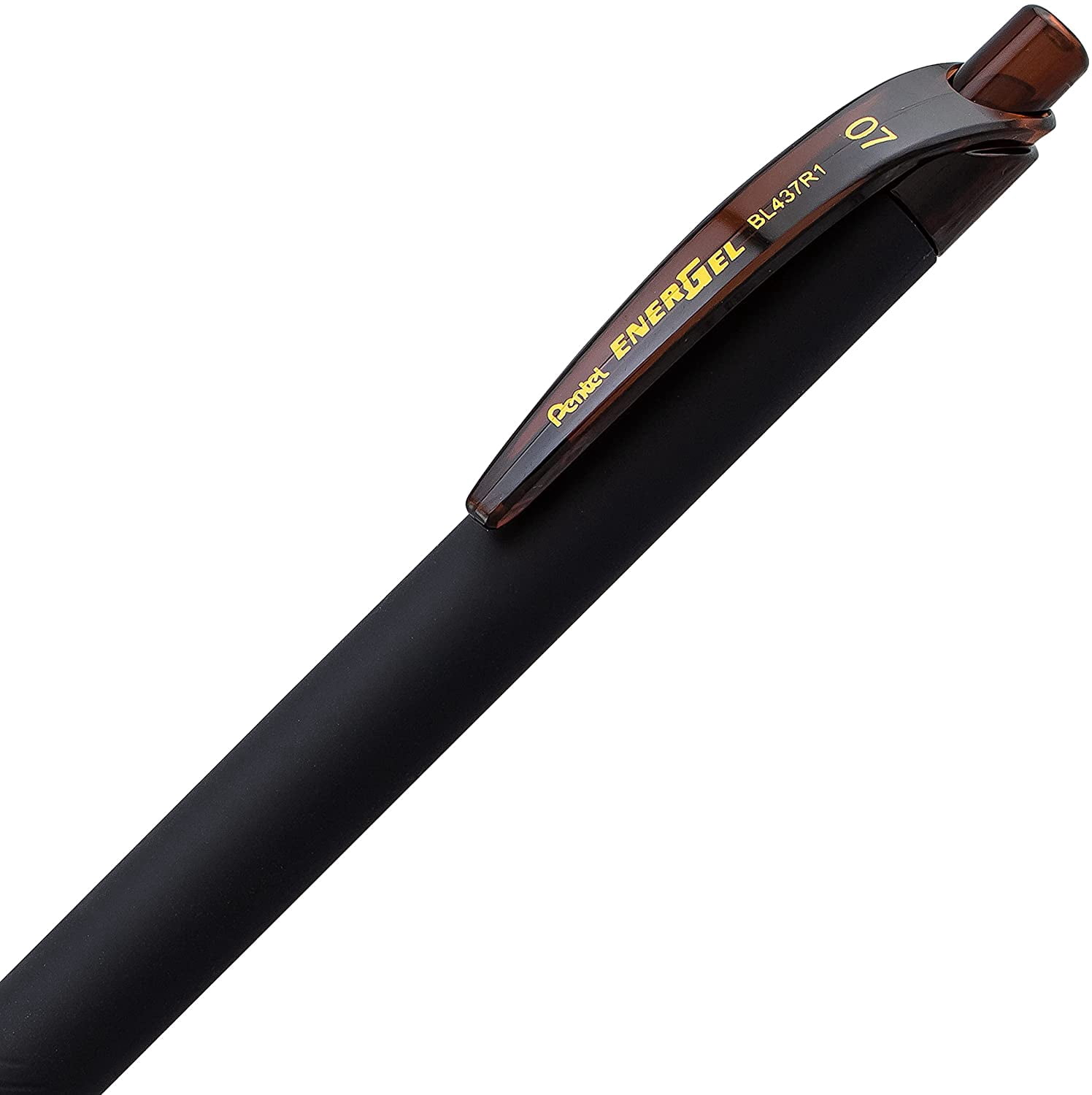 Pentel EnerGel Kuro Liquid Gel Pen, (0.7mm) Medium line, Brown Ink, 12 Pack (BL437R1-E) Brown 12 Pack