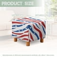 thumbnail image 3 of SCRAWLGOD American Flag Zebra Print Ottoman Slipcovers Stretch Footrest Stool Coversed Ottoman Cover for Foot Stool Furniture Protector with Elastic Bottom Washable, 3 of 7