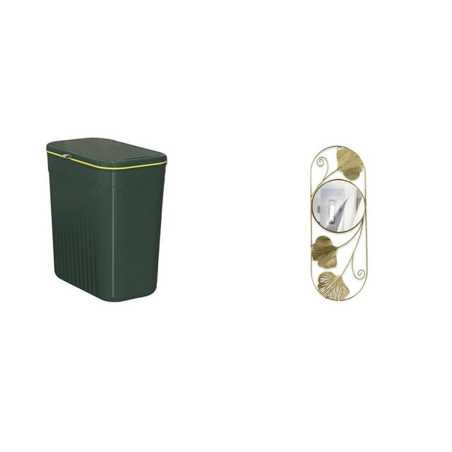 Papelera De Cocina Que Ahorra Espacio Y Soporte Para Espejo De Pared Para Baño, Sala De Manualidades, Sala De Estar, Pasillo, Armario, Entrada, Cesto De Basura.