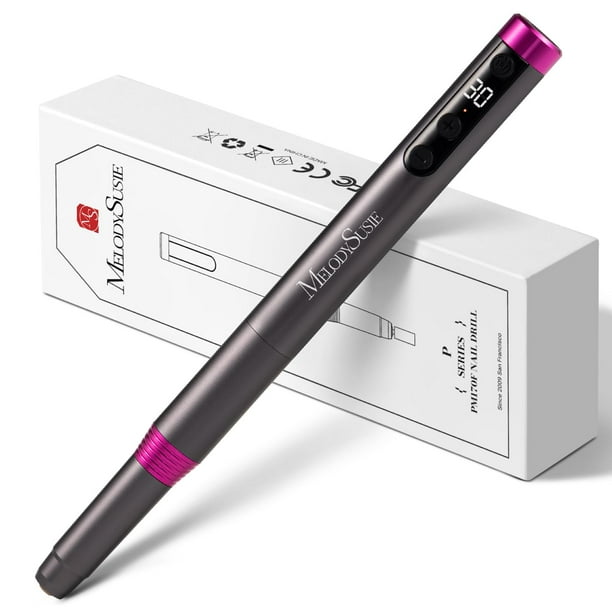 Taladro de uñas MelodySusie PM170F recargable de 30000 RPM, color gris