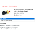 thumbnail image 2 of Oil Pressure Sender - Compatible with 2006 - 2016 Dodge Charger 2007 2008 2009 2010 2011 2012 2013 2014 2015, 2 of 2