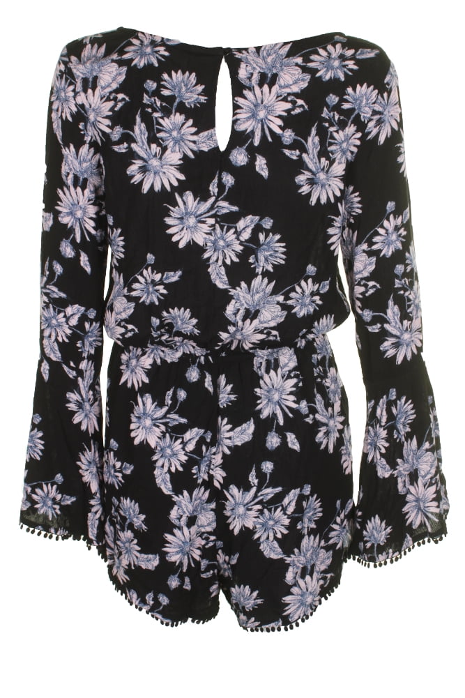 American Rag Juniors Printed Bell-Sleeve Top