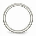 thumbnail image 2 of Stainless Steel Polished With Brushed Center 7mm Ridged Edge Band (Size 9.5) Made In China sr85-9.5, 2 of 4