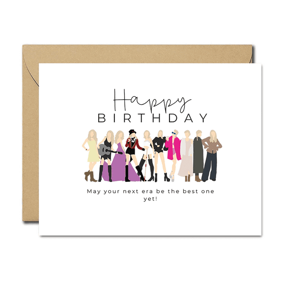 Happy Birthday Card for Her – Stylish Women Fashion Illustration – Envelope Included, Blank Inside – Perfect for Friends, Sisters, and Loved Ones