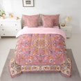 thumbnail image 2 of jejeloiu Retro Rustic Flower 7-Piece Twin Bedding Sets,Vintage Natural Botanical Bedding Comforter Set For Girls Reversible, 2 of 8