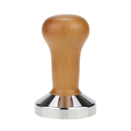 

(Dark brown) Coffee Tamper Wooden Handle Barista Machine Grinder 51mm for Espresso Hammer