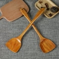 thumbnail image 3 of Grandest Birch 4PCS Cooking Spatula Non-Stick Long Handle Wooden Heat Resistant Fired Shovel for Kitchen-Burlywood, 3 of 9