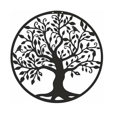 35×35cm Metal Wall Art Tree of Life Sculpture