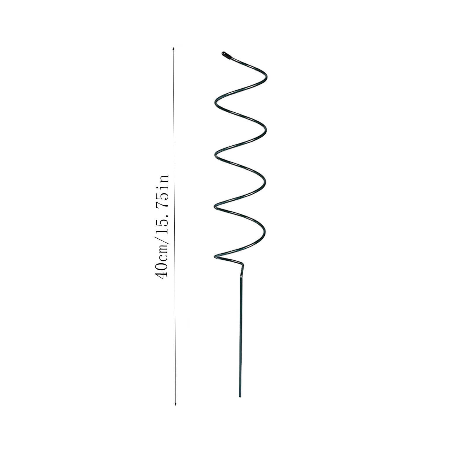 5 Pack Spiral Plant Support Stakes 15.7 Inch, Heavy Duty Metal Iron Climbing Frame for Tomato Cucumber Beans, Garden Trellis for Climbing Vegetables and Flowers, Green