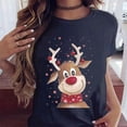thumbnail image 2 of Camisetas con estampado 3D de alce para mujer, Top Harajuku de manga corta, ropa de Navidad de gran tamaño, novedad de 2023, 2 of 3