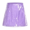 thumbnail image 6 of Haitryli Women's Disco Sequin Skirt Bodycon Mini Glittery Fully Lined with Side Zip for Rave Lavender S, 6 of 7