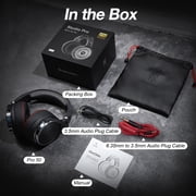 OneOdio Wired Headphones Professional Studio Headphones for Podcast Mixing Recording | In-Line Mic & 3.5/6.35mm Dual Plugs-Pro-50 Black