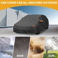 thumbnail image 2 of Unique Bargains All-Weather Waterproof Car Cover - UV-Resistant Outdoor Full Exterior Protection Black with Right Side Zipper Black for Ford Fiesta Sedan 2008-2022, 2 of 5