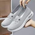 thumbnail image 3 of KAQ Sneakers Women Breathable Mesh Knitted Woven Low Top Walking Shoes Lightweight Wide Width Soft Sole Shoes, 3 of 15