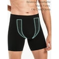 thumbnail image 2 of Men's Boxer Briefs, Nylon Sports Briefs,Value Two Pack,Black/White, 2 of 6