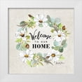 thumbnail image 1 of Talent, Kelley 12x12 White Modern Wood Framed Museum Art Print Titled - Welcome to Our Home Wreath, 1 of 4
