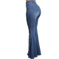 thumbnail image 2 of XXXITICAT Women's Classic High Waist Stretchy Pearl Curvy Fitted Long Denim Pants(LB,S), 2 of 4