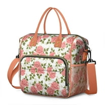 Pioneer Flower Floral Print Pattern Womens Lunch Box for Work,Insulated Large Lunch Bag for Tween and Teen,Loncheras Para Mujer,Leakproof Adult Lunch Bag for Work,Beach,Travel,Picnic,Camping