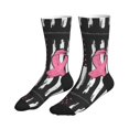 thumbnail image 4 of Crew Socks for Women Men, Ribbon Breast Cancer Awareness  Moisture Running Athletic Football Striped Socks Cushion Tube Socks, 4 of 7