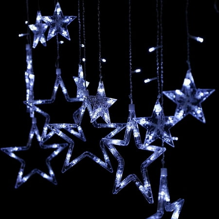 

Fjofpr Kitchen Utensils & Gadgets Led Six Big Six Small Five Pointed Star Curtain Ice Bar Lamp Christmas Bedroom Room Background Decoration Lamp