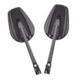 thumbnail image 1 of DYNWAVECA Rearview Mirrors Modification Accessories Fits M8 M10 Screws Carbon Fiber Mirrors Left and Right for Scooters Motorcycle Oval, 1 of 9