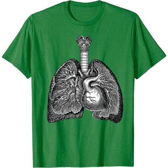 Human Internal Organs Lungs Heart Upper Body Anatomy T-Shirt