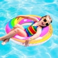 thumbnail image 4 of Anillo de natación inflable HUOGUO Rainbow para niños, 4 of 5