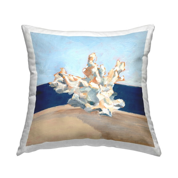 Stupell Industries Abstract Coral Still Life Square Decorative Printed Throw Pillow, 18 x 18