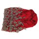 thumbnail image 5 of Gorro holgado, moda informal, encaje con cuentas, transpirable, suelto, perezoso, gorro químico para mujer, rojo oscuro, 5 of 5