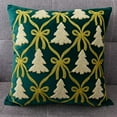 thumbnail image 6 of Deeceymbur Velvet Bow Pillowcase Christmas Decoration Green Blue Holiday Decor Festive Accent Pillow Cover, 6 of 6
