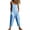 Sky Blue, variant on Women's Denim Overalls, Solid Color Casual Jumpsuit With Pocket & Drawstring, Loose Bib Pants For Farmhouse Style Sky Blue XL