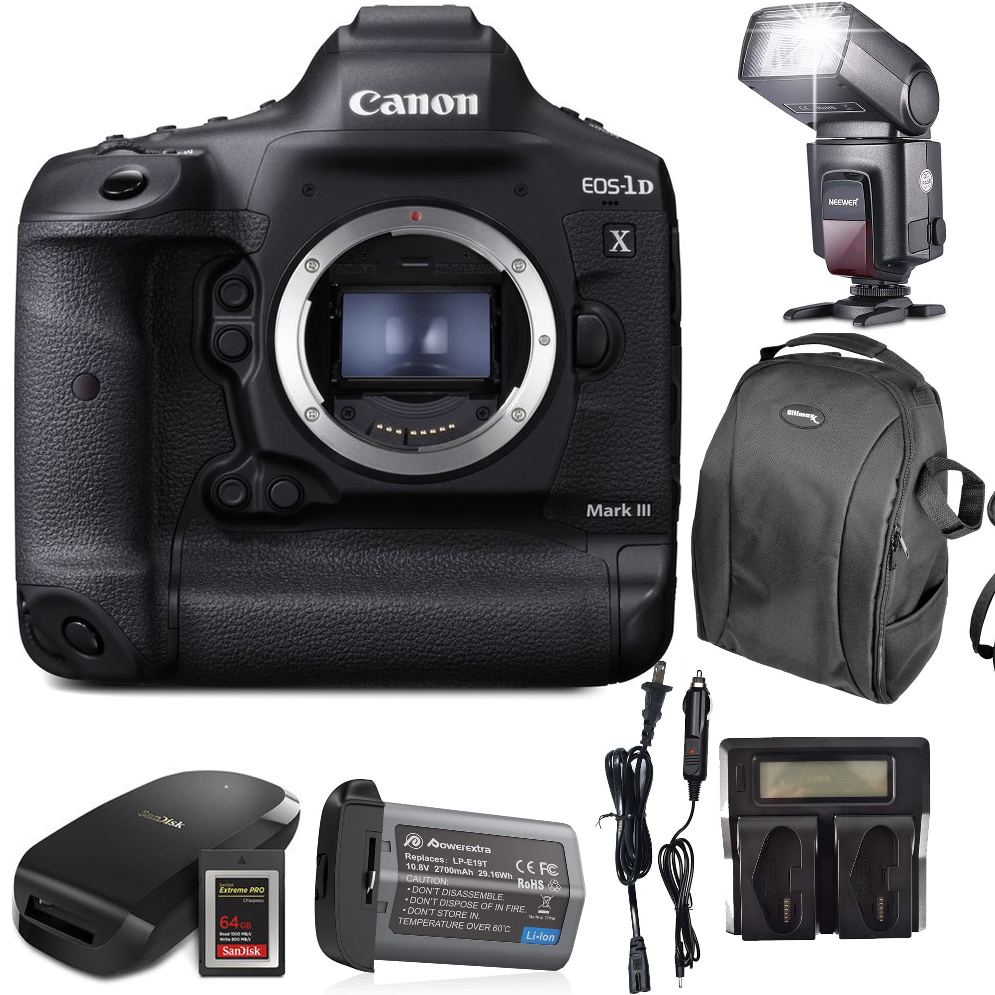 Canon EOS1D X Mark III DSLR Camera (Body Only) with Sandisk 64GB
