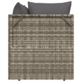 thumbnail image 3 of vidaXL 2-Seater Garden Sofa with Cushions Grey Poly Rattan, 3 of 5