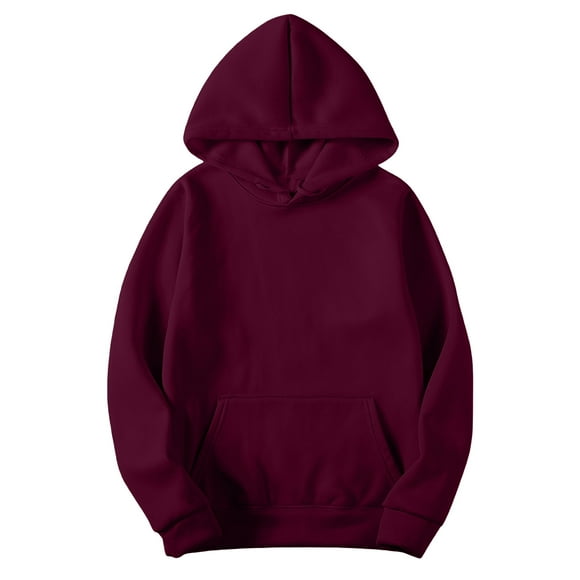 Chbgutlmr Chandail Molletonné pour Femmes à Manches Longues avec Cordon, Chandails à Capuchon de Base d'Automne, Couleur Unie, Coupe Ample, Chandail Athlétique Décontracté à Enfiler avec Poches