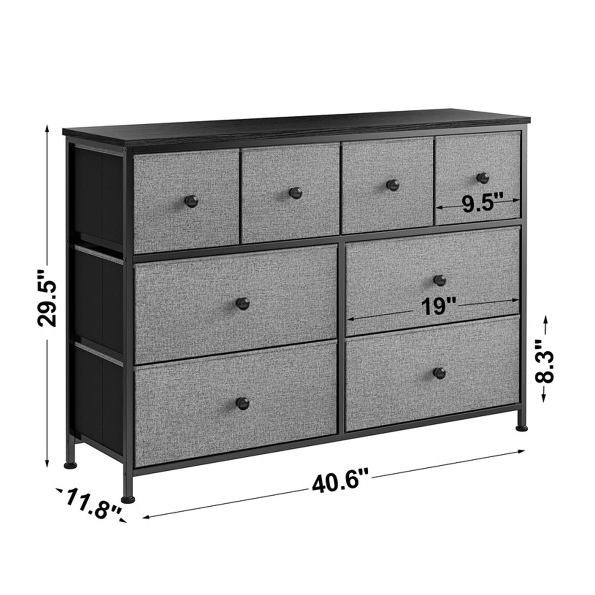 REAHOME 8 Drawer Steel Frame Bedroom Storage Organizer Chest Dresser, Dark  Taupe - On Sale - Bed Bath & Beyond - 36797974